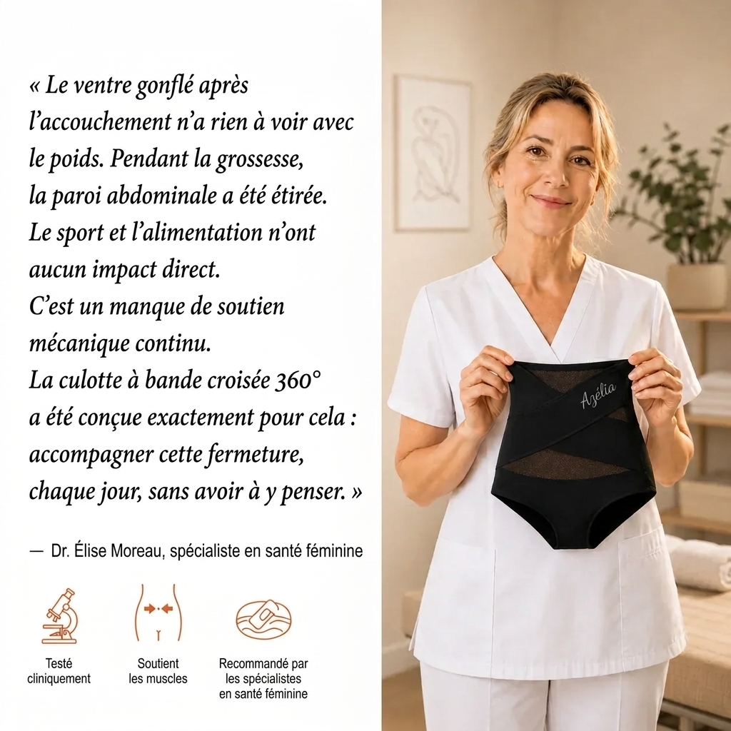 Culotte gainante à bande croisée 360°