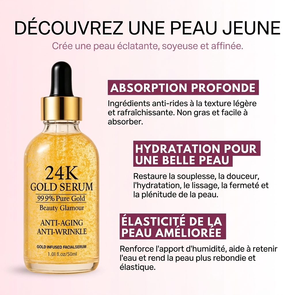 Sérum pour le visage 24K Gold